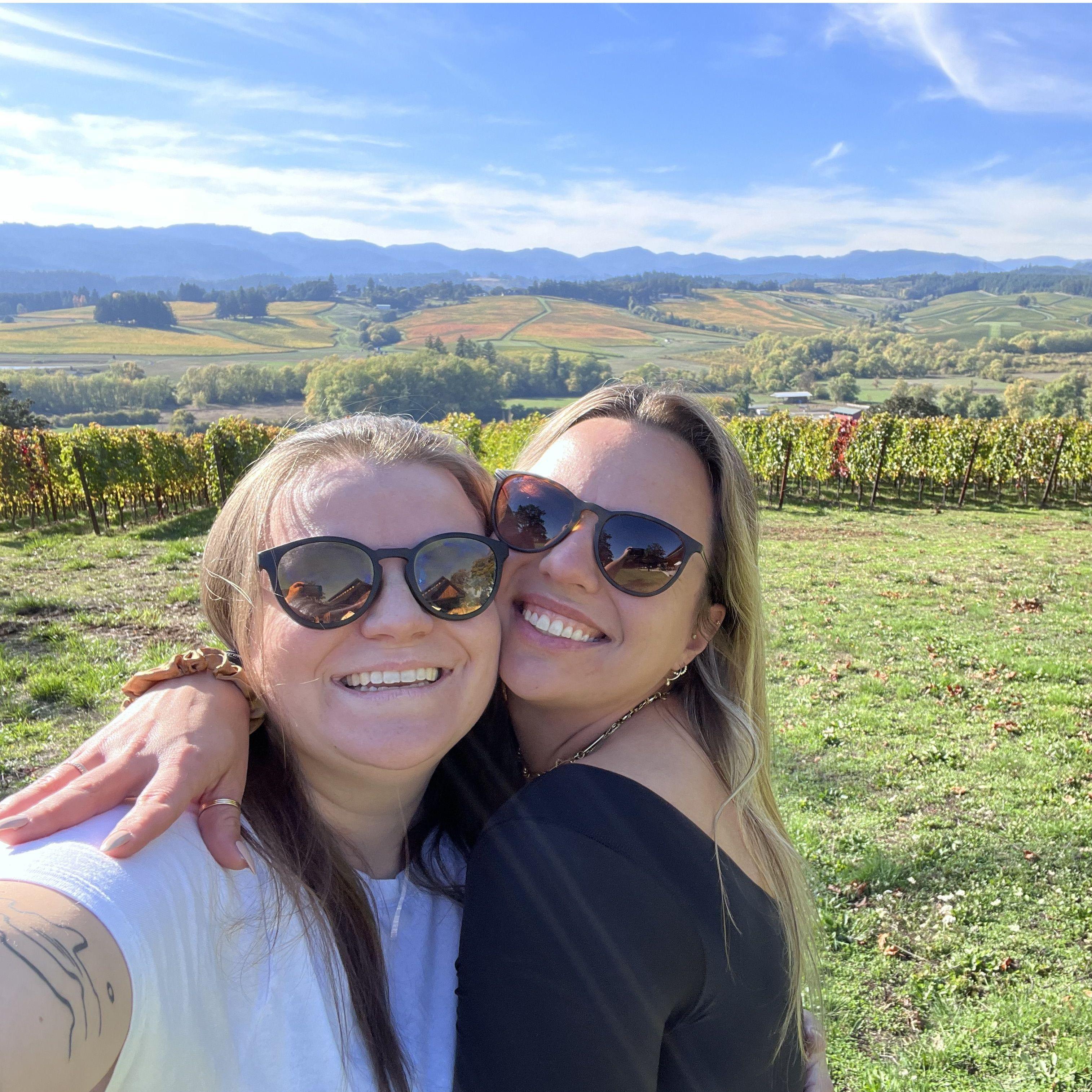 Celebrating Erin’s 31st on our first trip to the Willamette Valley, Oregon’s gorgeous wine country (October 2023)