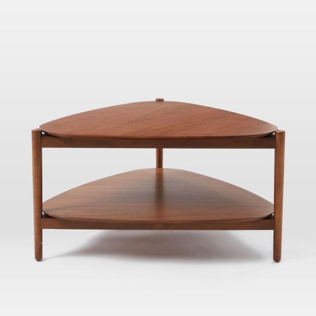 Retro Tripod 32" Coffee Table, Walnut