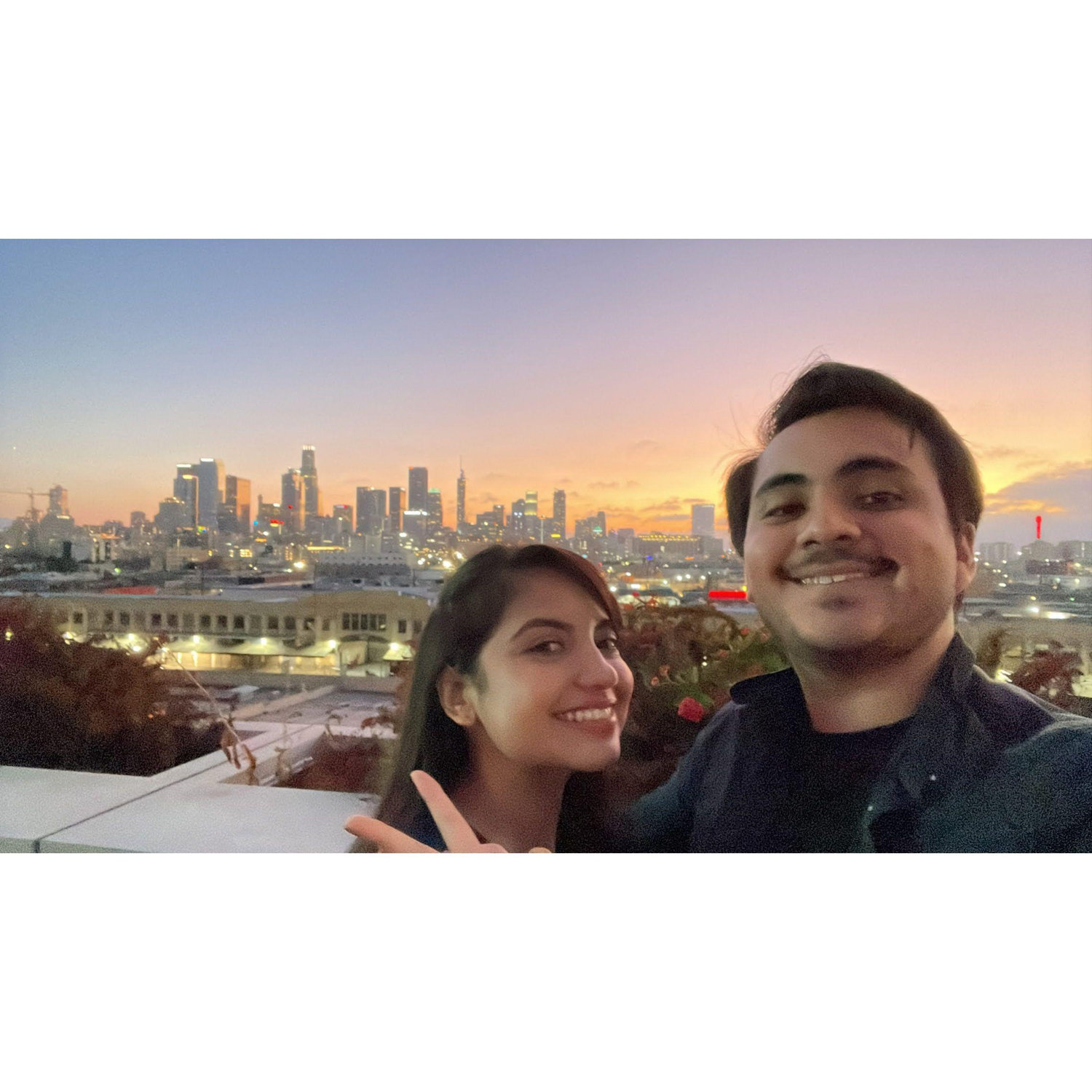 After watching one of our favorite movies, La La Land on a rooftop in Los Angeles.