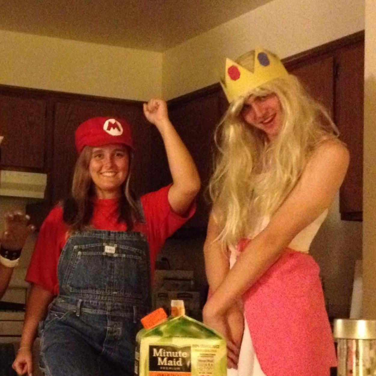 Our first couples costume for Halloween. Nicolle dressed as Mario and Isaac was her Princess Peach.