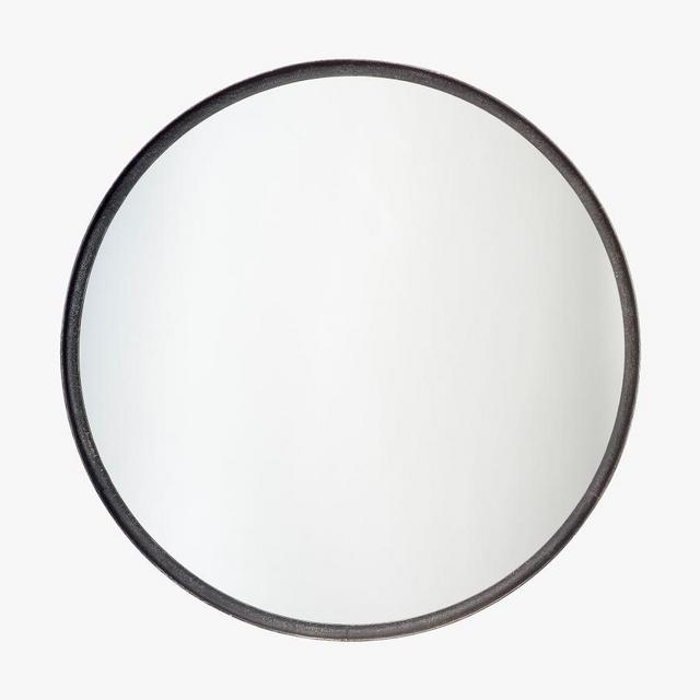 Capital Round Mirror, Black