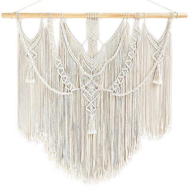Mkono Large Macrame Wall Hanging Boho Home Decor Chic Woven Decoration for Bedroom Living Room Apartment Dorm Gallery Perfect Handmade Gift Ideas, 36"x35"