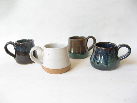 Espresso Cups Unique Set of 4