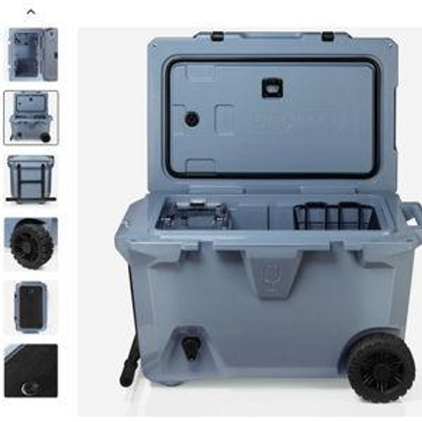 BrüTank 55-Quart Rolling Cooler | Charcoal