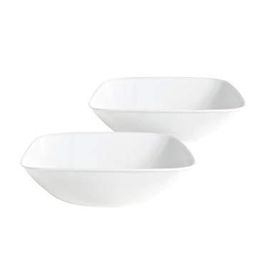 Corelle Square Pure White 1-Quart Bowl Set (2-Piece)