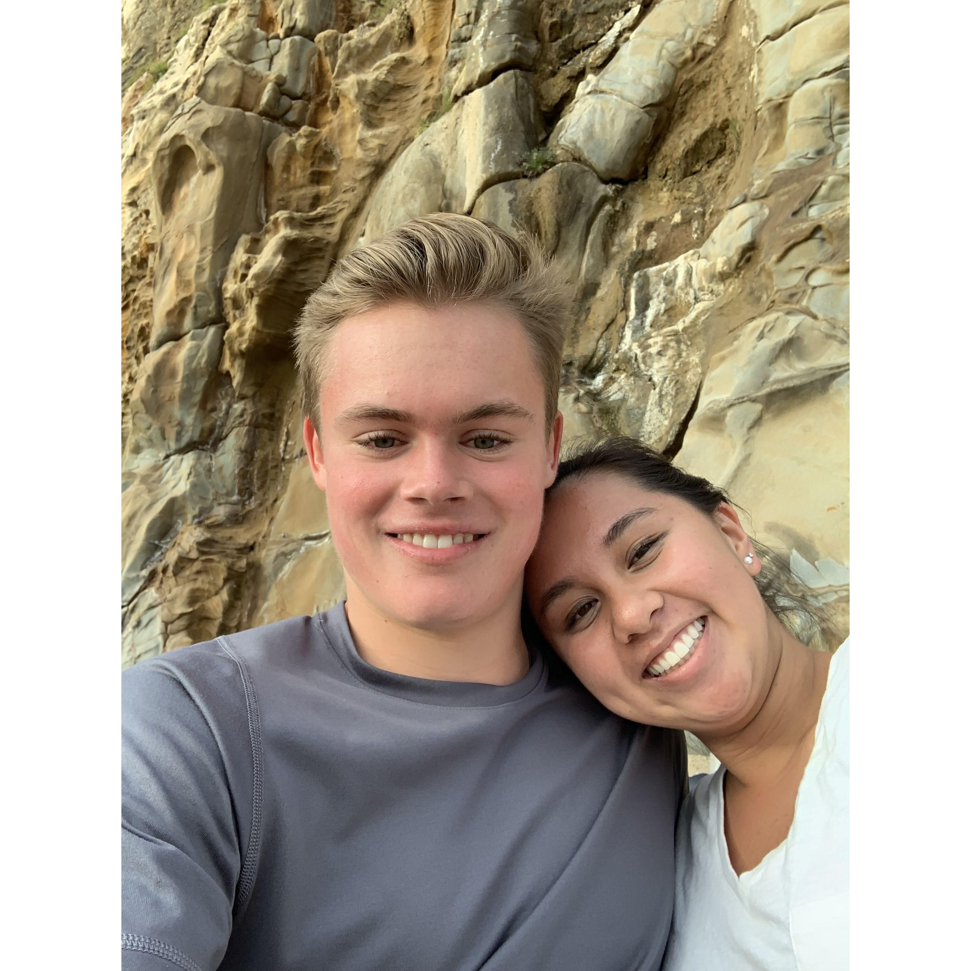 One of our first pictures together during a beach trip!