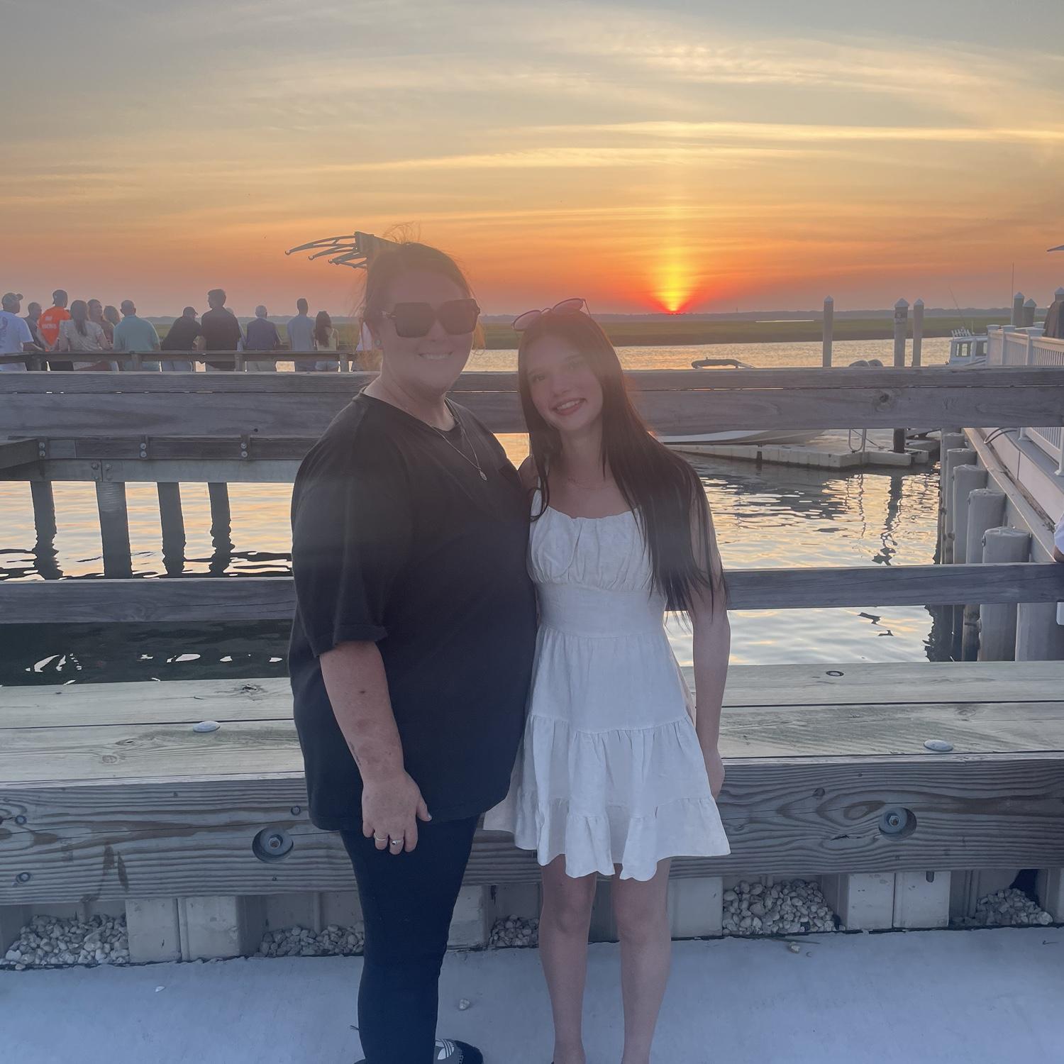 capturing a gorgeous sunset by the bay in sea isle city