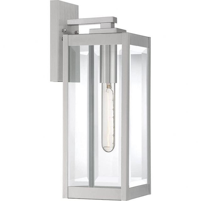Quoizel WVR8406SS Westover Modern Industrial Outdoor Wall Sconce, 1-Light 100 Watt, Stainless Steel
