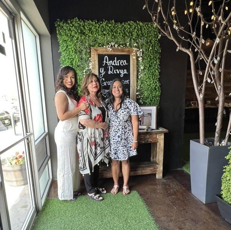 Our engagement party with Andrea's grandma