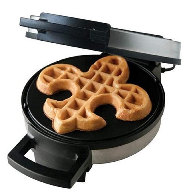 Fleur De Lis Belgian Waffle Maker | High Quality Non-stick Waffle Iron | Works Perfectly for Chaffles, Gluten Free or Paleo Pancake And Waffle Mix