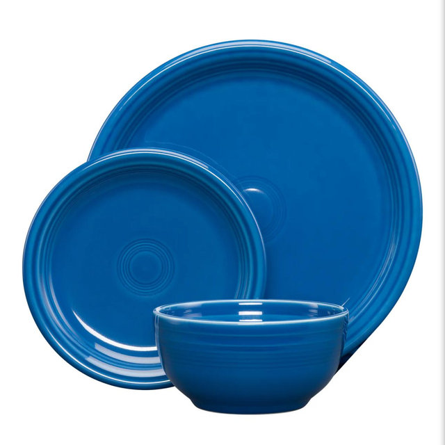 Lapis Color, Bistro Coupe 3-Piece Place Setting, Service for 1
