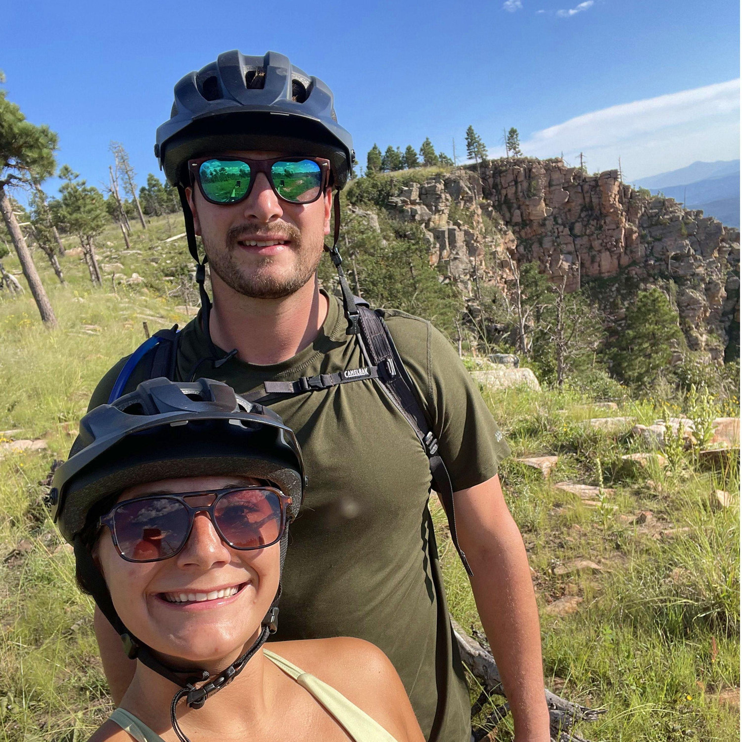 Biking along the Mogollon Rim