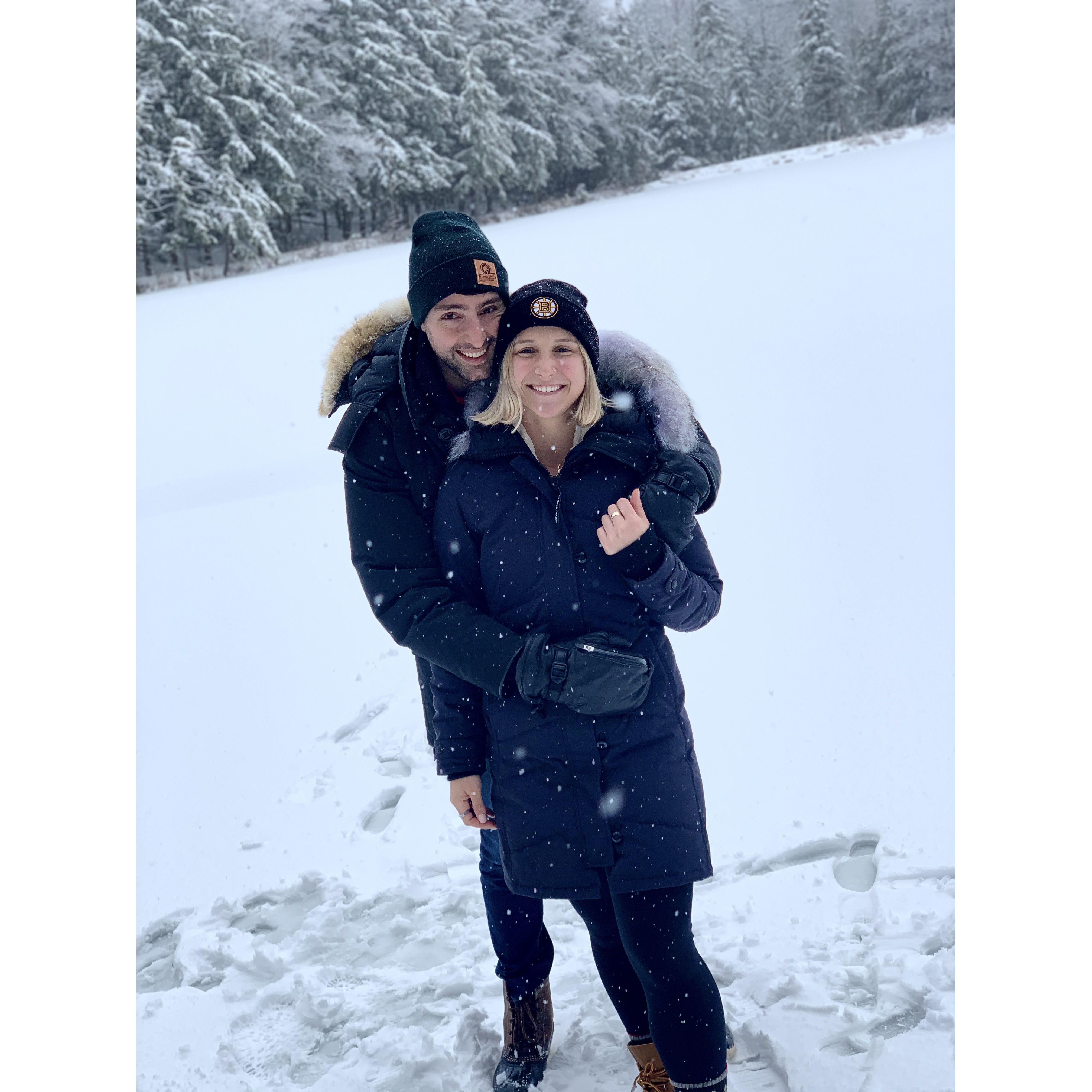 Our second winter together hiking in Woodstock!