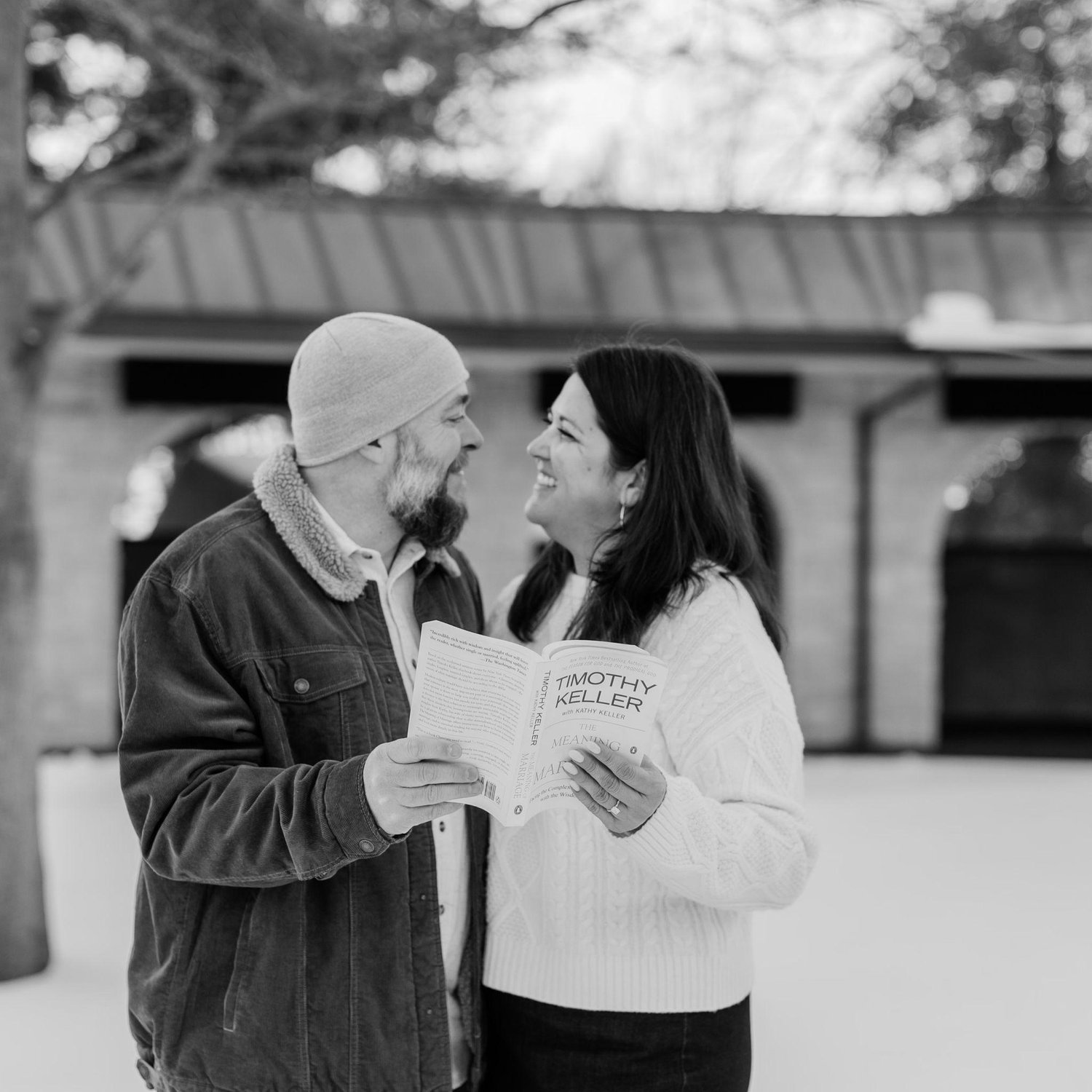 Even though this photo is staged, we really have enjoyed preparing for marriage by reading and studying together.