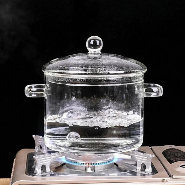 Glass Cooking Pot with Cool Handles