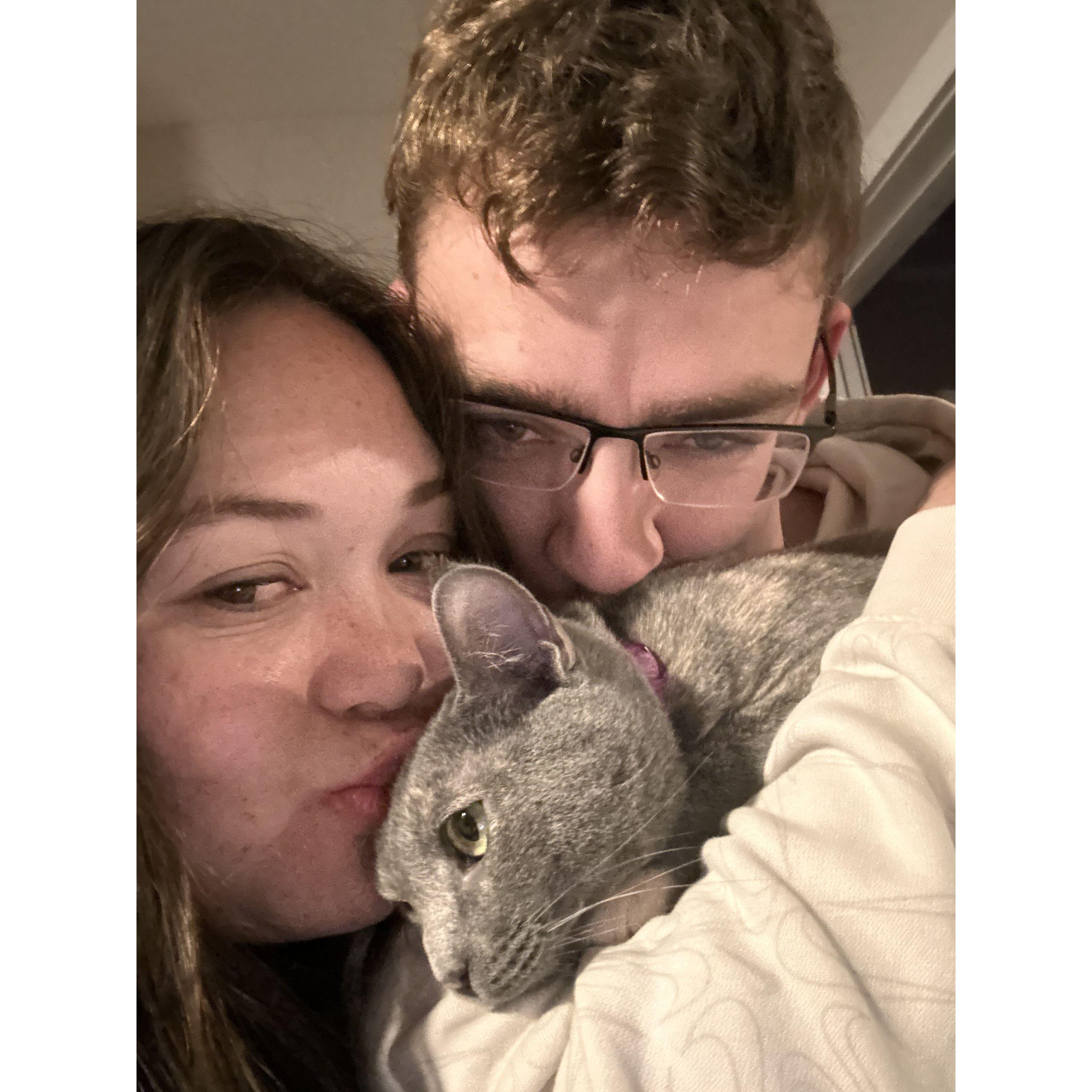 This is Aurora, she found us in a parking lot and decided to make us her family and we love her more than life itself she is an angel.