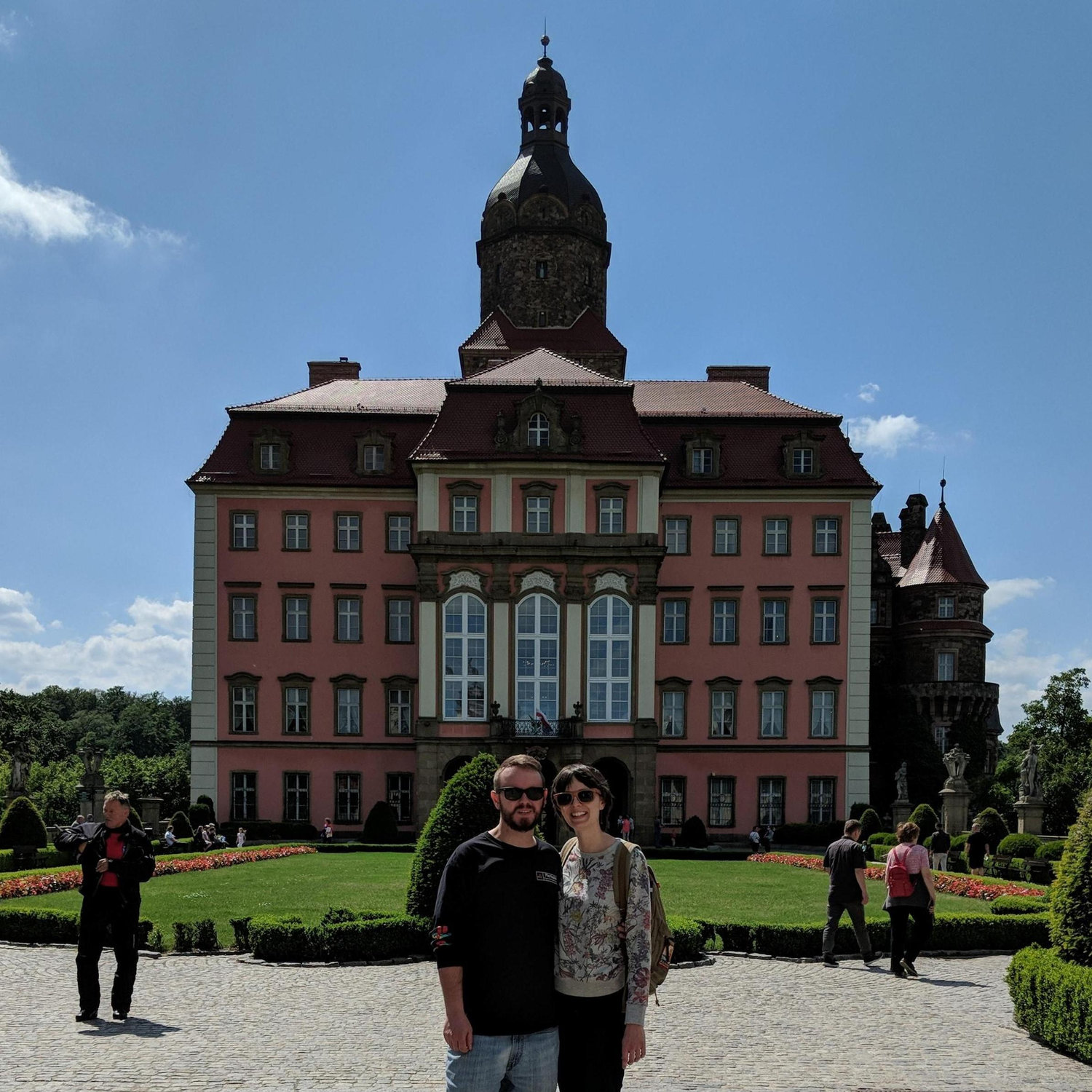 Daniel proposed to Sally in Poland, visiting his hometown of Walbrzych, where there is a castle, Ksiaz. Daniel pulled off a fairytale proposal, asking Sally to marry him in the gardens of Ksiaz.