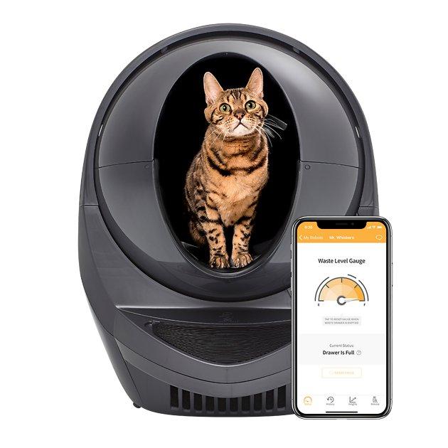 WHISKER Litter-Robot WiFi Enabled Automatic Self-Cleaning Cat Litter Box, Grey - Chewy.com