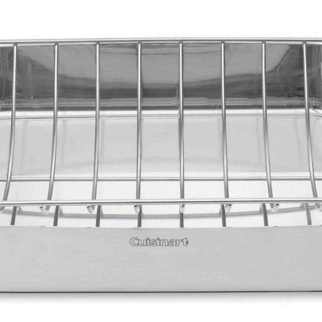 Cuisinart MCP117-16BR MultiClad Pro Stainless 16-In. Rectangular Roasting Pan with Rack