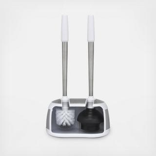 Stainless Steel Toilet Brush & Plunger Holder