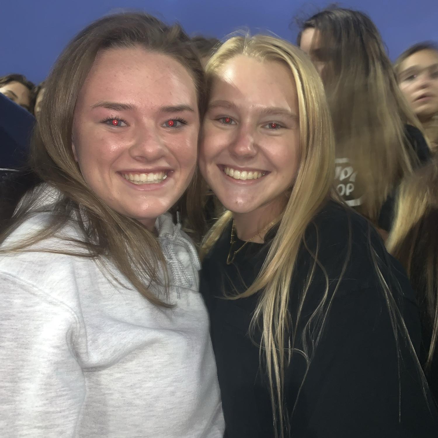 Jordan and Carsyn at a high school football game!