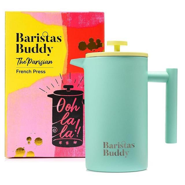 BaristasBuddy French Press Coffee Maker - Insulated, Stainless Steel Manual Coffee Makers For Home, Office Or Camping - Large 34oz Capacity For 4 Cups