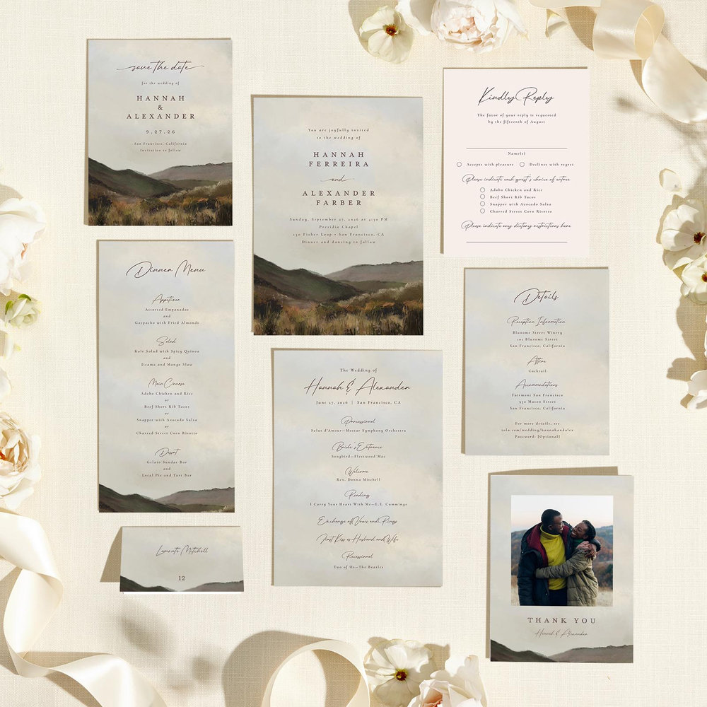 Montagne Portrait | Winter | Zola Wedding Invitations