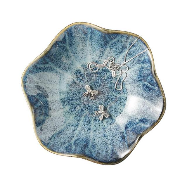 Mecaikru Jewelry Dish, Ceramic Trinket Tray, Small Ring Dish Holder, Key Bowl, Home Decoration, Gifts for Friends Sisters Mother
