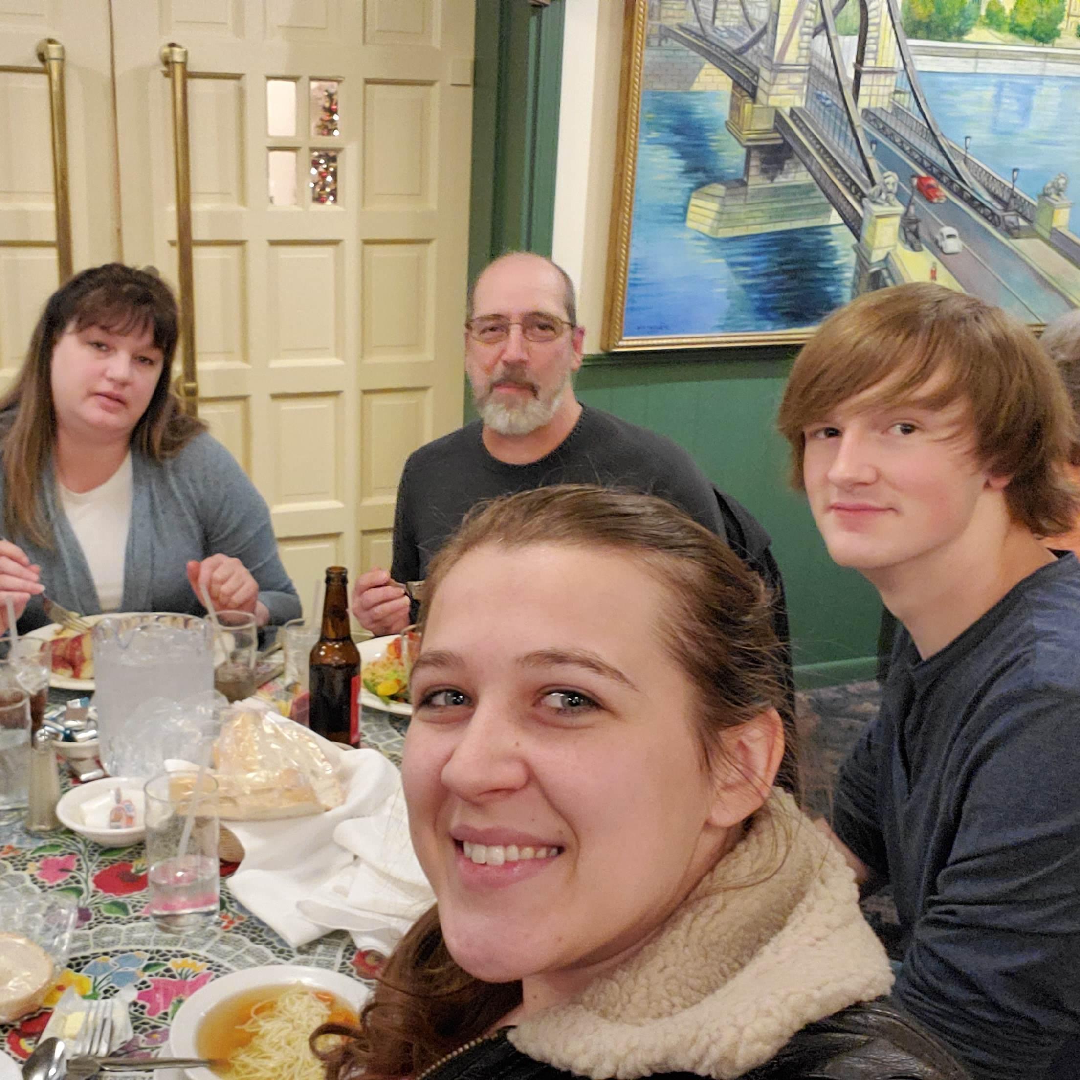 New Years Eve supper (Dylan was also there, but the site made me crop him out of the picture