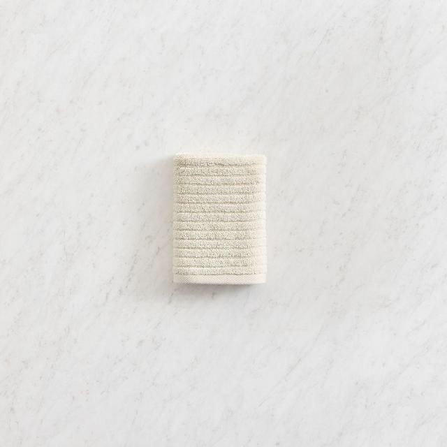 Classic Ribbed Organic Washcloth, Oatmeal