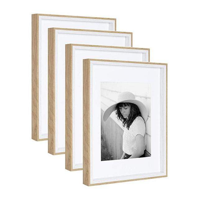 Kate and Laurel Gibson Photo Frame Set, 11x14 matted to 8x10, White