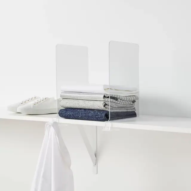 Simply Essential™ Clear Shelf Dividers (Set of 2)