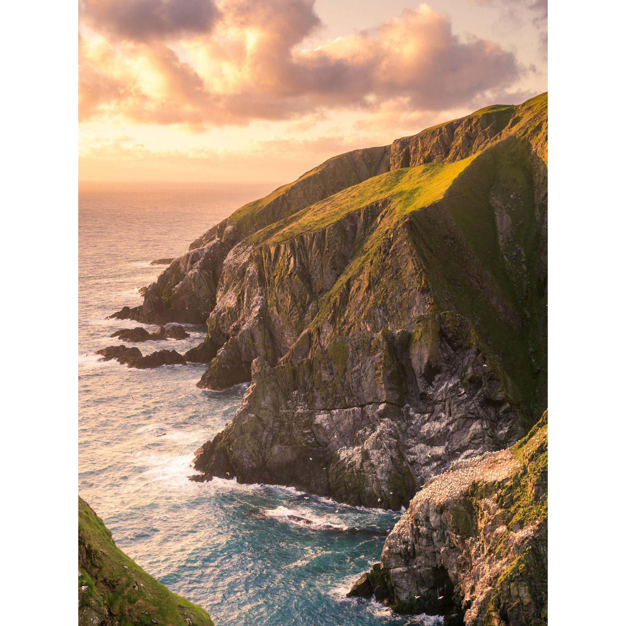 Dramatic cliffs of Lurness on the West side of the island
