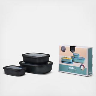 Cirqula, Rectangular Shallow Storage Set, 3 Piece