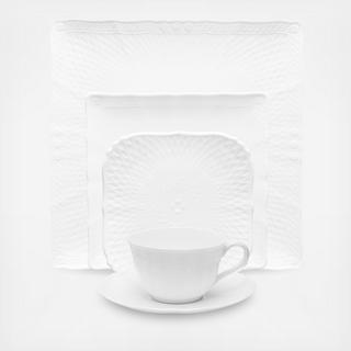 Cher Blanc 5-Piece Square Place Setting, Service for 1