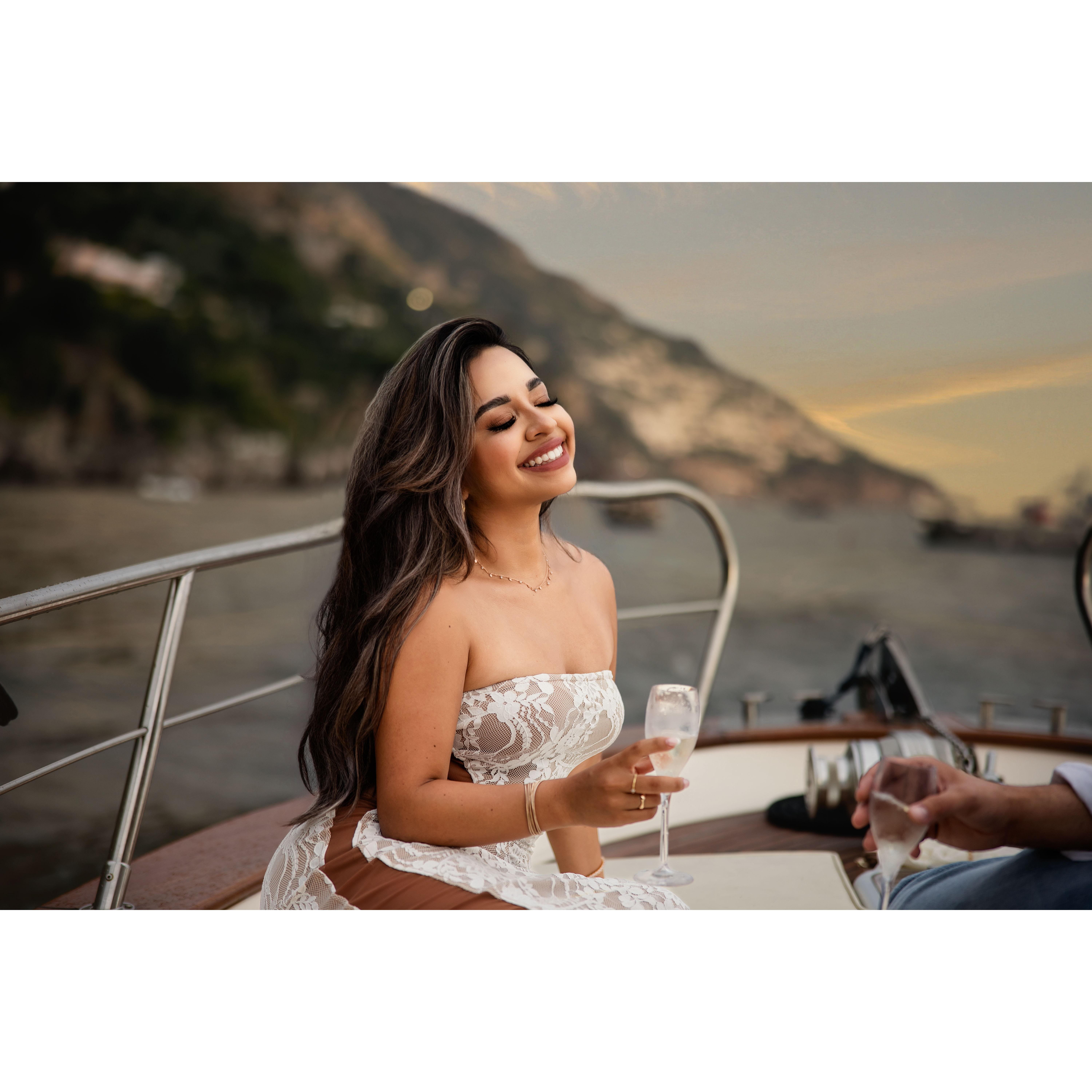 The happiness glow: brought to you by the sun, the sea, and the love Faraz Fazel gives me.