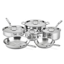 D3 Stainless Everyday 3-ply Bonded Cookware Set, 10 piece Set