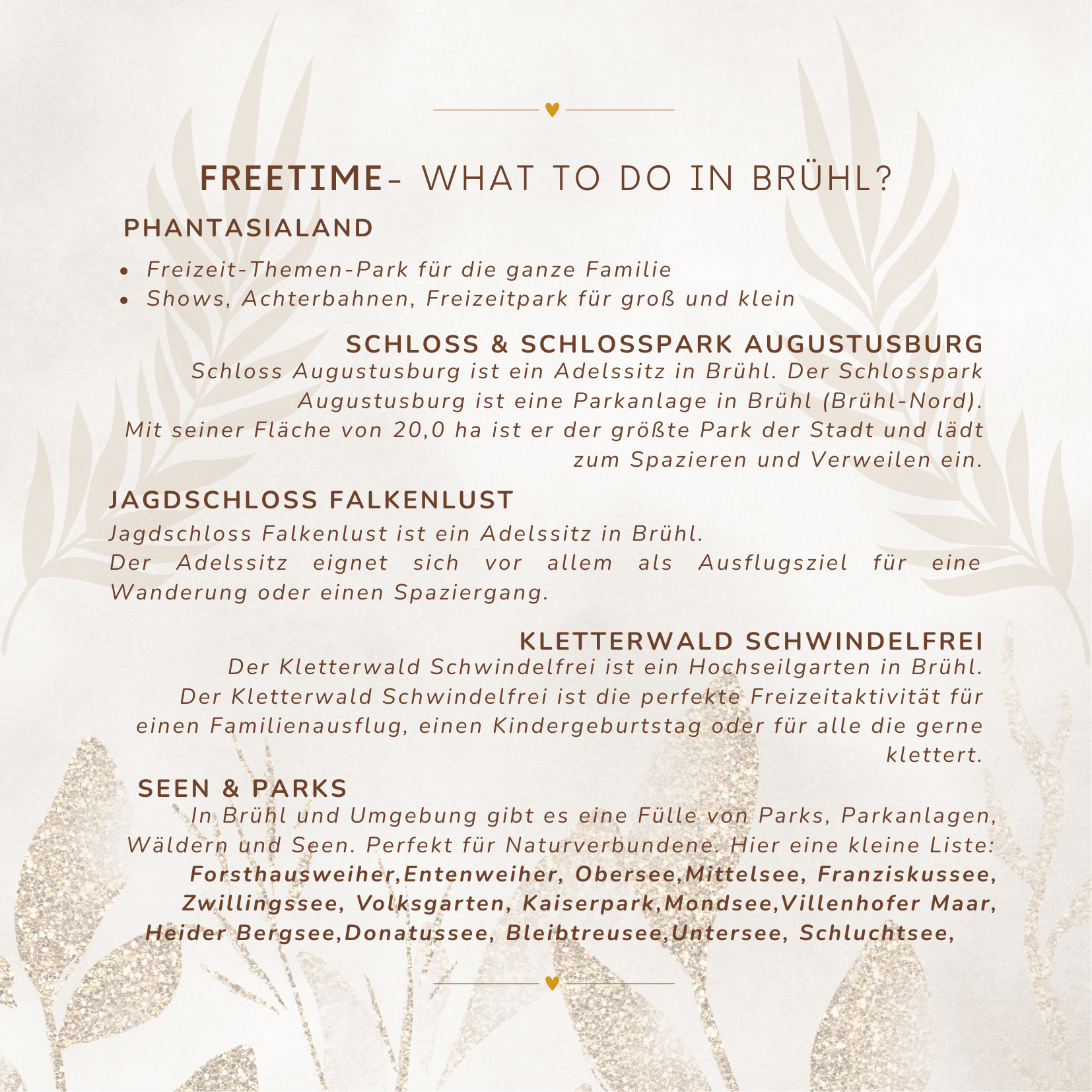 Brühl - Activities