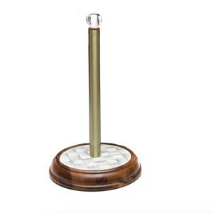 Sterling Check Wood Paper Towel Holder