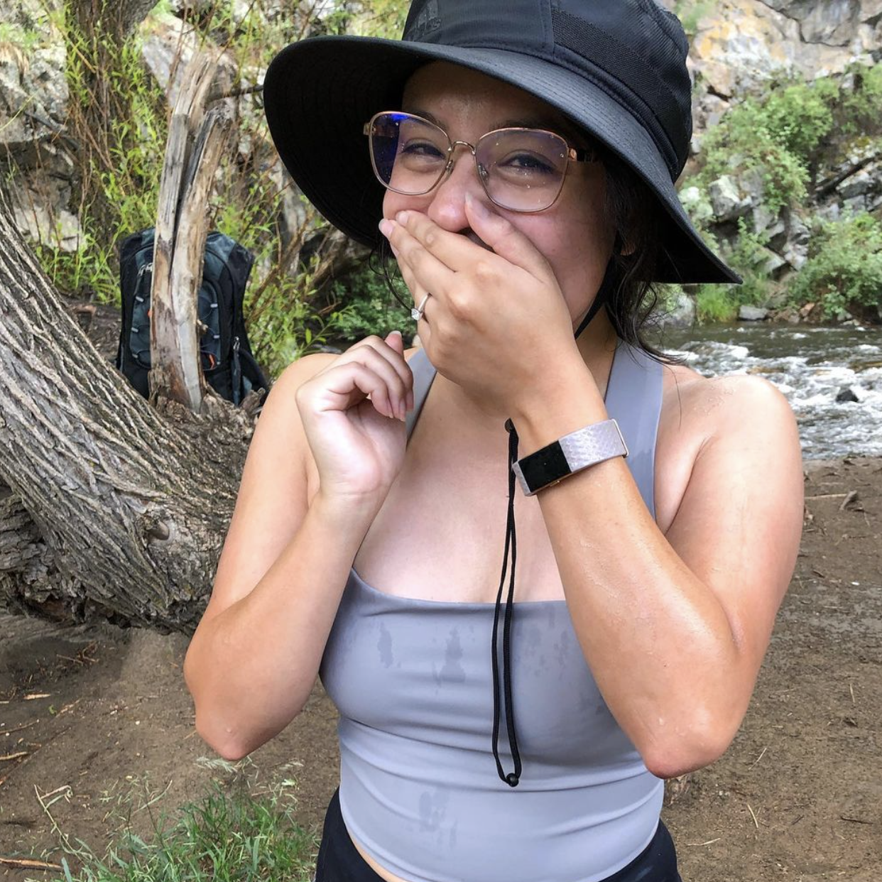 Wait. This road trip was my engagement trip?! 

... Twilight-esque forest hiking, in the rain, with the loves of my life, on 7/7/2022! I cried all day!