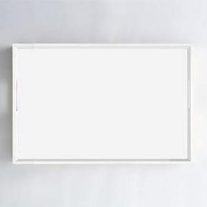 Lacquer Wood Tray, 18"x28", White