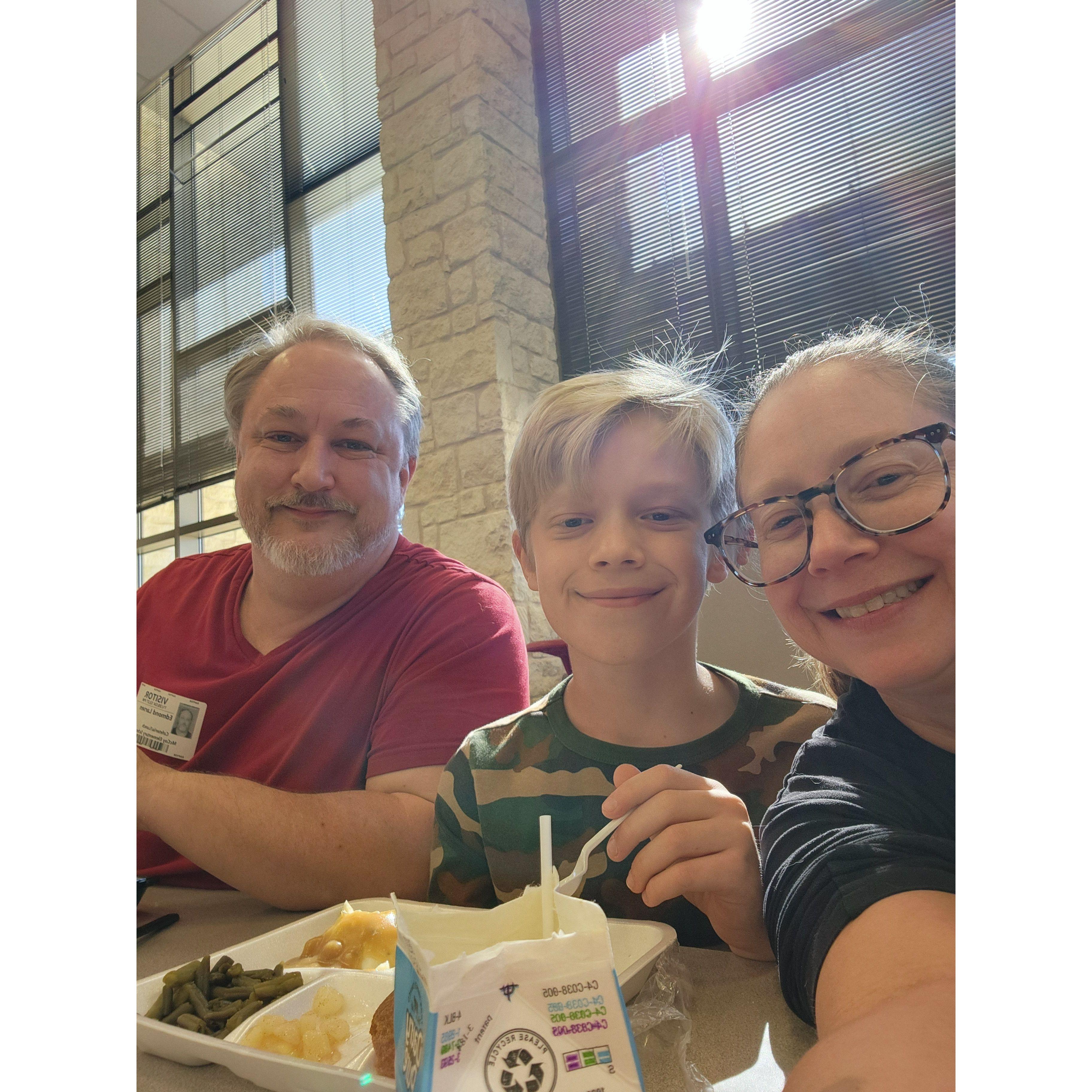 Thanksgiving lunch at JD's school!