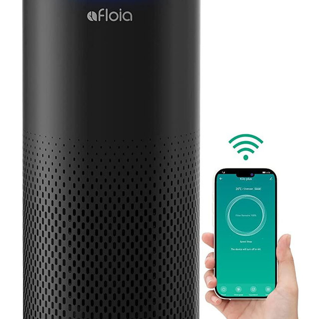 Afloia Air Purifiers for Home Large Room Up to 1076 Ft², Smart WiFi& Bluetooth H13 HEPA Air Purifiers for Bedroom 22 dB, Air Purify Filter Cleaners for Pets Odor Smoke Dust Mold Pollen