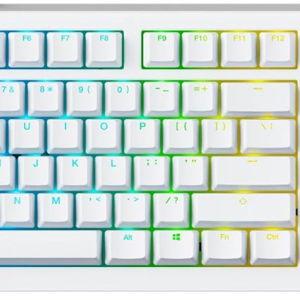 Ducky One X Wireless Inductive Keyboard: Tri-Mode, Rapid Trigger, Linear Inductive Switches, Gasket-Mount Quack Mechanics+ 7-Layer Dampening, High-Density PBT Doubleshot Keycaps, US, White