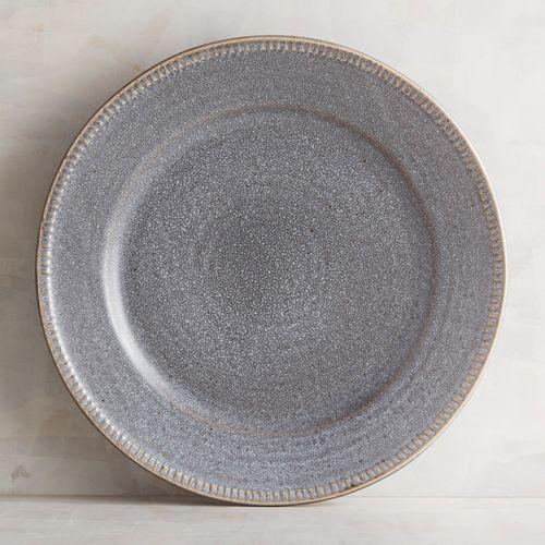 Easton Charcoal Gray Reactive Dinner Plate