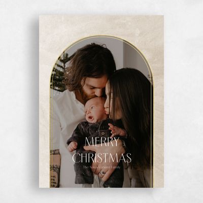 Brown Standard Holiday Card - Goldcoast Foil