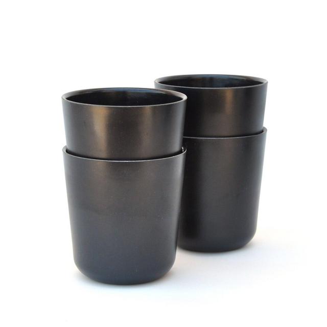 Bamboo 4-Piece 11 oz. Drinking Glass Set (Set of 4)