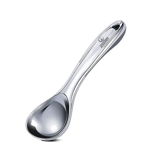 JENNIMER Heavy Duty Ice Cream Scoop, Commercial Ice Cream Scoop with Hook Longer Professional Antifreeze-Metal Easy-Grip Unbreakable,High Qality Zinc Alloy