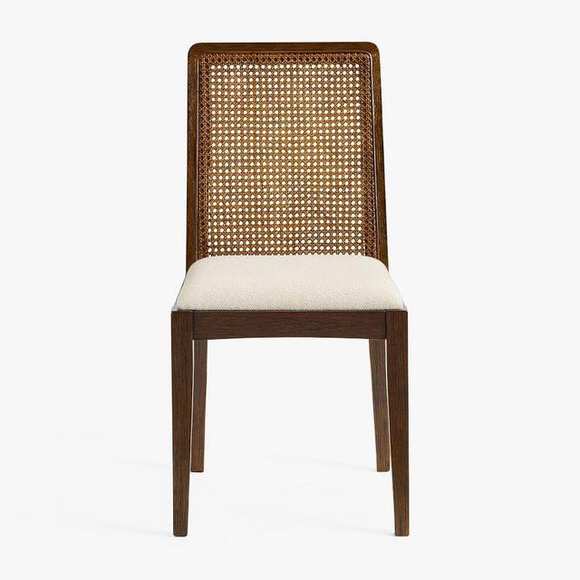 Monty Cane Dining Chair, Vintage Amber, Performance Boucle Oatmeal