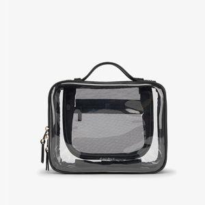 Medium Clear Cosmetics Case in Black